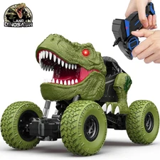 2.4Ghz Dinosaur RC Car for Kids, Rechargeable 4WD Off-Road Toy, Ages 3-12