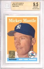 1996 Topps #8 Mickey Mantle Mickey Mantle Commemorative Reprints BGS 9.5