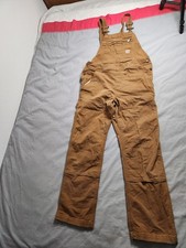 Carhartt Rugged Flex Double Knee Overalls Womens Size Small Brown 102438 211 EUC