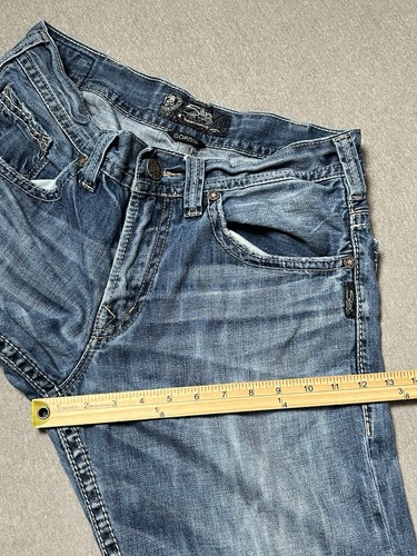 Silver Jeans Mens 32x30 Blue Gordie Straight Leg Medium Wash Denim Western - Picture 13 of 17