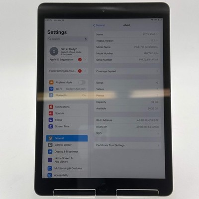 Apple iPad (7th Gen) A2197 32GB Wi-Fi Only