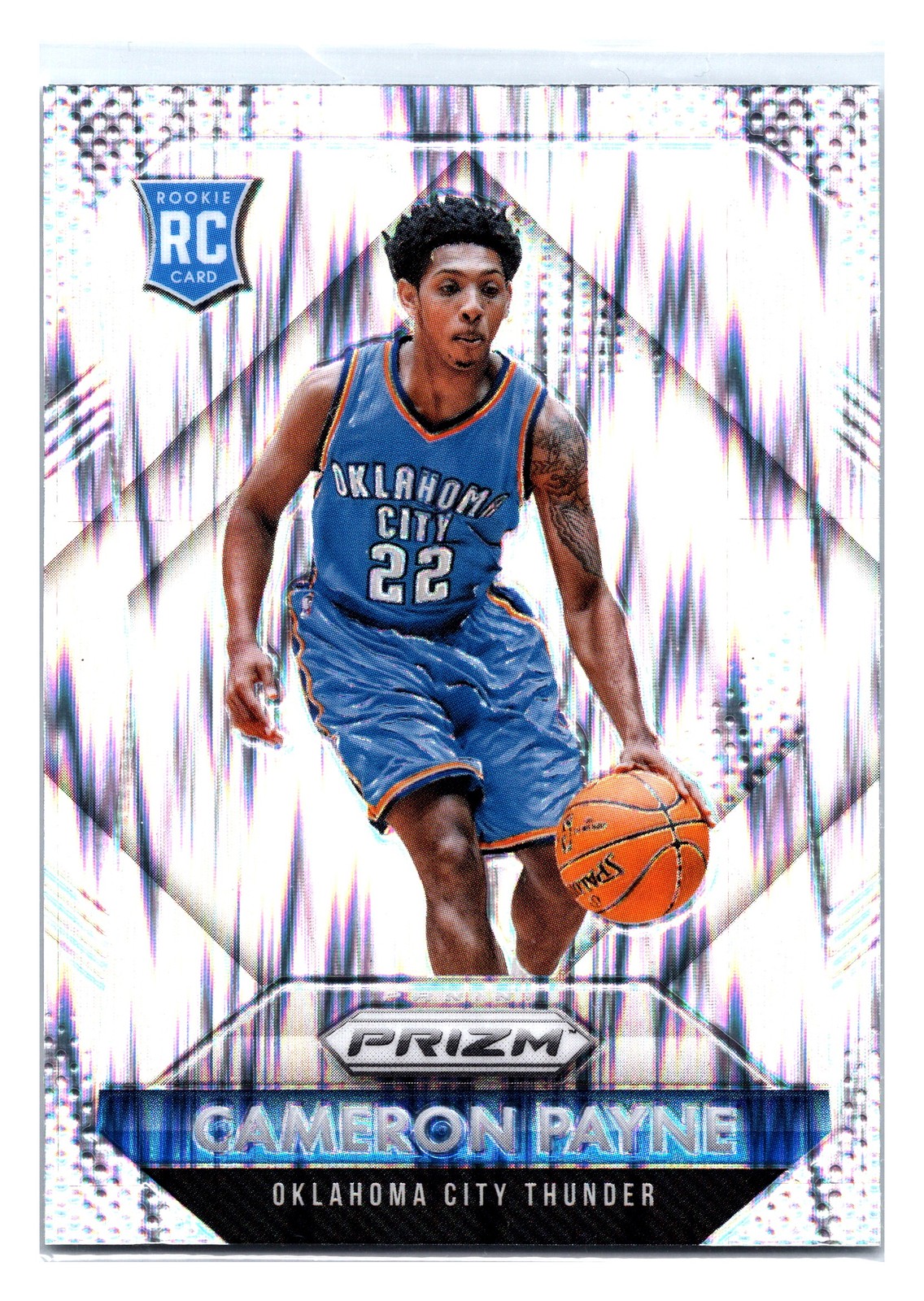 2015-16 Panini Prizm #312 Cameron Payne Flash Prizm Rookie Thunder