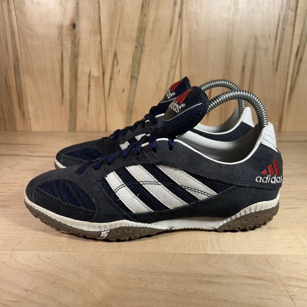 Vintage 1997 Adidas Indoor Soccer Football Shoes Size 7 Blue White