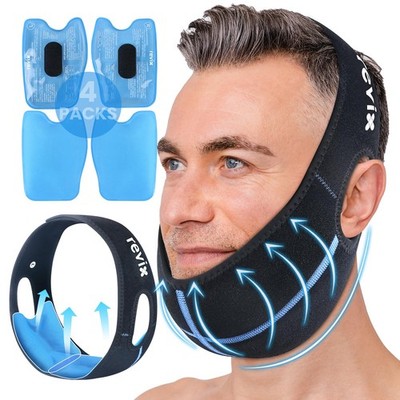 Ice Pack Head Wrap 3D Sewing Jaw Ice Pack TMJ Tooth Extraction 4 Gel Packs Black