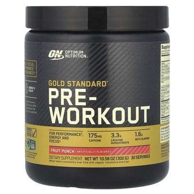 Gold Standard  Pre-Workout, Fruit Punch, 10.58 oz (300 g)