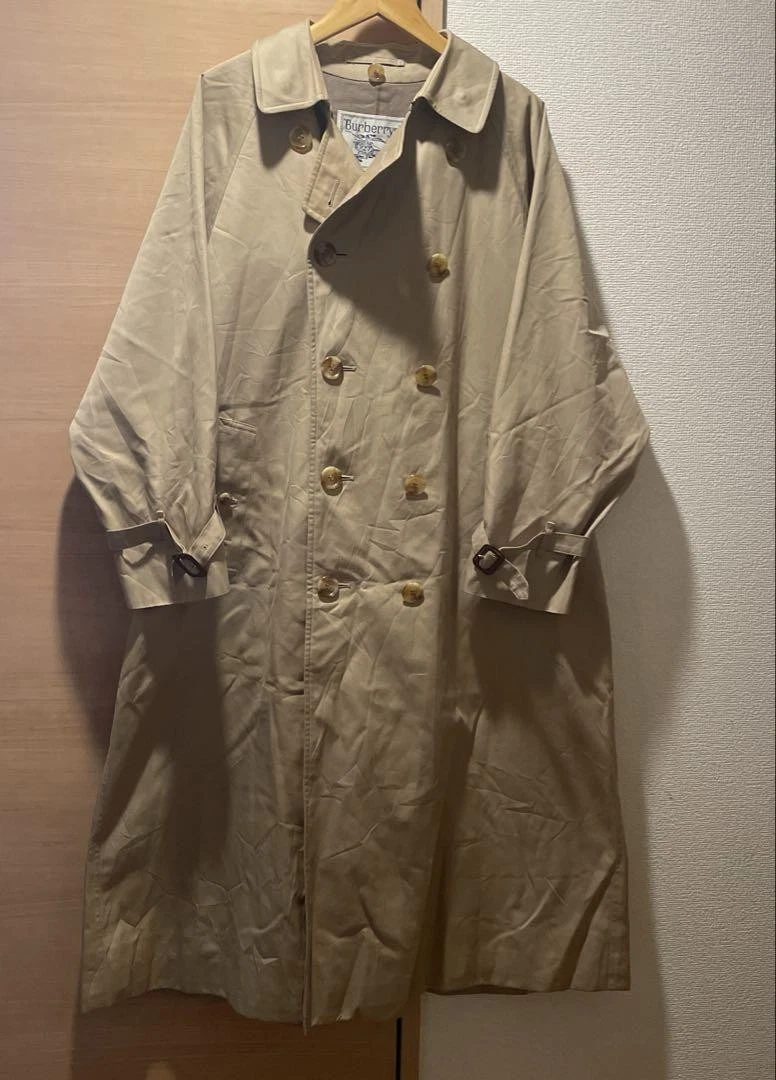 Burberry's cappotto trench doppio manica singola vintage vecchi vestiti uomo #EE AFA