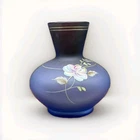Rare Fenton Indigo Mulberry Lane Vase #57/250 Denise Luckey Signed Book Piece 51