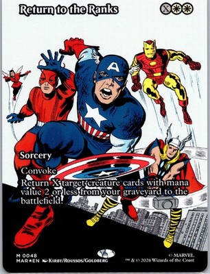 Return to the Ranks (Borderless) Foil M Marvel Universe Eternal-Legal 48 NM