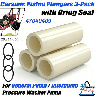 #ad #ad 3 Pack Ceramic Piston Plungers Sleeve Kit 20×14×50 for Interpump GP 47040409 US $24.99