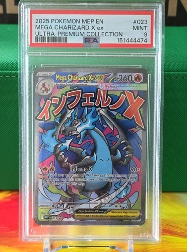 Pokémon Mega Charizard X ex 023 Me: Mega Evolution Promo Holo PSA 9 2025 Card