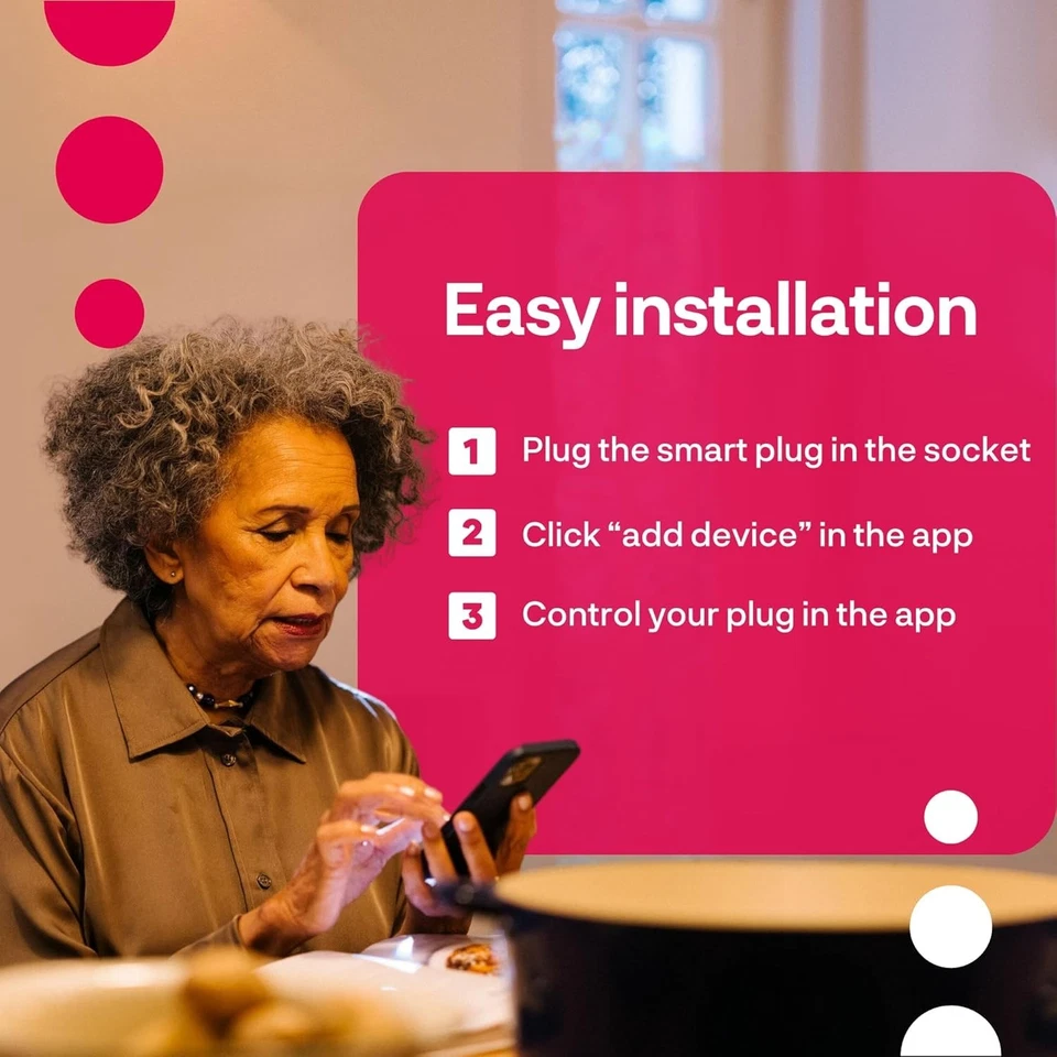 Paquete de 4 enchufes inteligentes Zigbee con monitoreo de energía - Compatible con Alexa y Philips Hue Foto 4 de 4