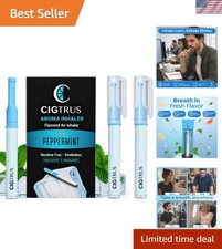 Non-Electric, Tobacco-Free Craving Relief Inhaler with ICY Peppermint - 3 Pack