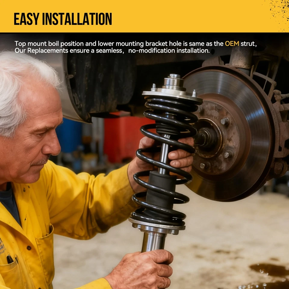 Set 2 For 1998-2001 2002 Honda Accord Front Complete Shocks Struts Assembly - Изображение 3 из 4