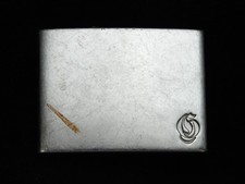 OI05125 REALLY COOL  GOTHIC G  UNKNOWN FASHION LABEL SILVERTONE BELT BUCKLE