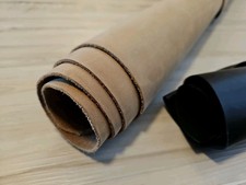 5-6oz SAND BEIGE TAN NUBUCK M-FIRM LEATHER HIDE PANEL,SHEET,SQUARE,12x24 14 sq