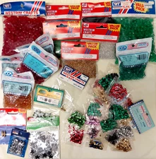 Beads, Sequins, Jewelry Supplies, Miscellaneous Craft Items Mixed Lot New Old cm