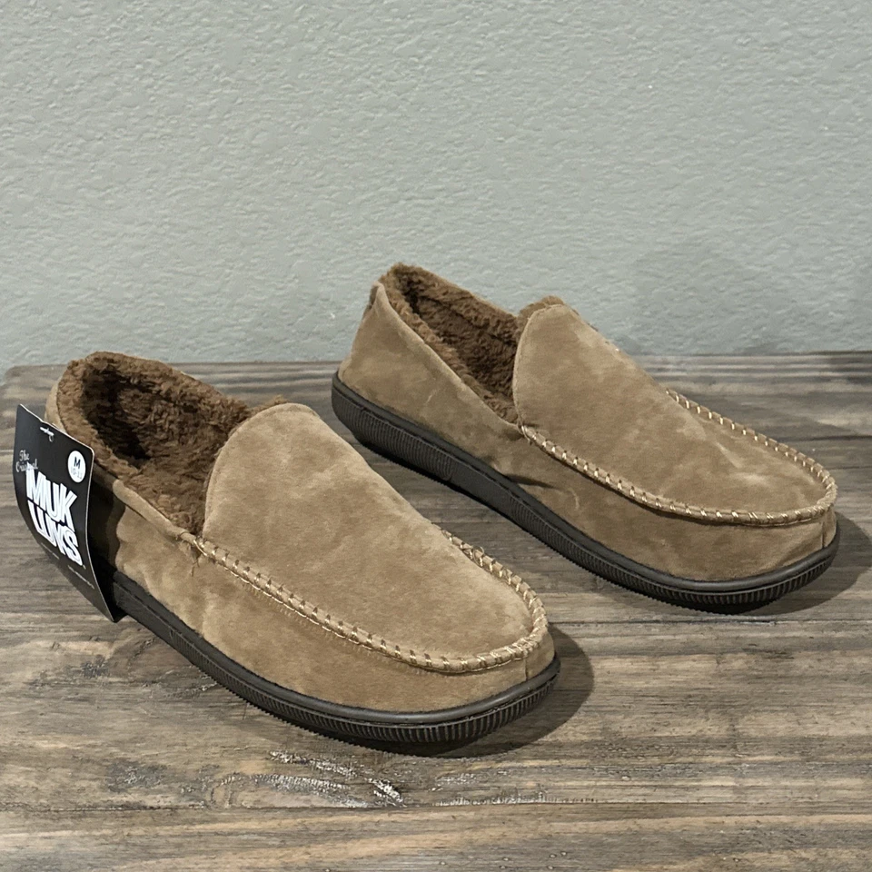 Chinelos Mocassim Masculino Muk Luks Tamanho M 10-11 Camelo - Imagem 2 de 4