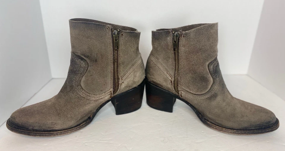 Botas de tornozelo FREEBIRD por Steven cinza “SALT” camurça pedra acastanhada tamanho 6 - Imagem 4 de 4