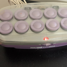 Conair Ion Shine Hot Rollers Set 1 1/4 in 160 F Indicator Light Purple/Gray