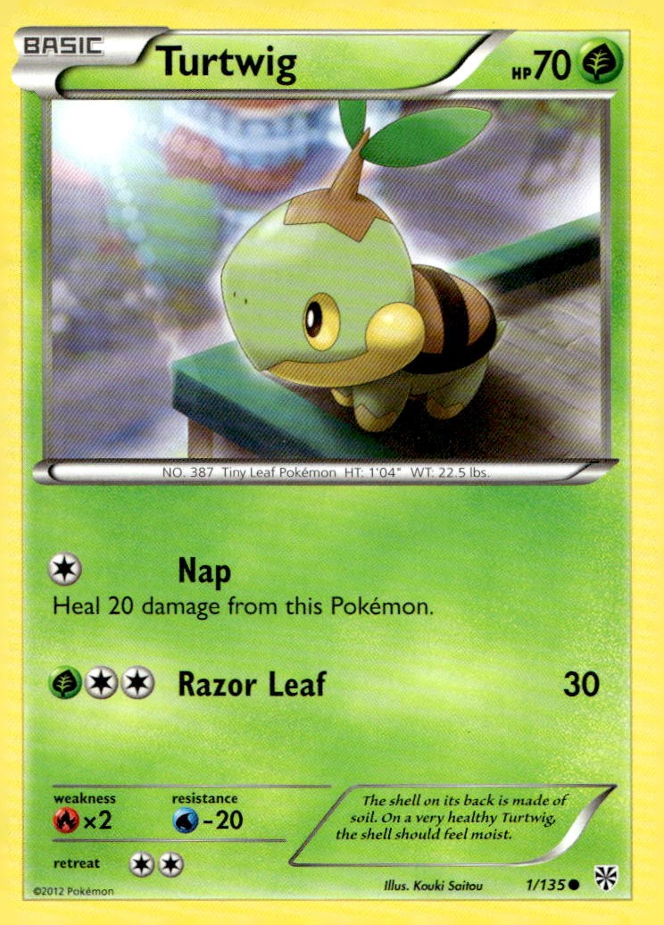 Turtwig 1/135 Common Plasma Storm Pokemon Near Mint
