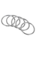 5 Pcs 2 Inch Metal O Ring 304 Stainless Steel Welded O Ring 4x50mm