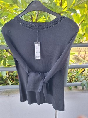 Comma Pulli40,NEU  KRAGEN,KostenloserVERSAND Hochwertig,EXKL,Ausgefall,Schwarz