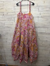 Free People Floral Maxi Dress Oversized Large Blossom Combo Cotton