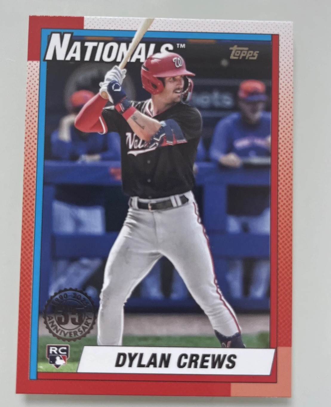 2025 Topps Series 1 Dylan Crews 1990 35th Anniversary Rookie Nationals RC