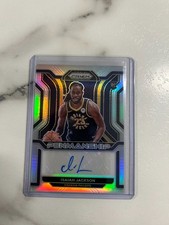 Isaiah Jackson Silver Rookie Auto Penmanship 2021-22 Prizm Basketball