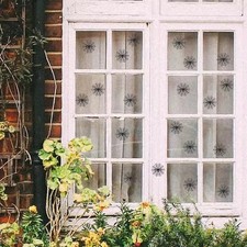 40PCS Halloween Black Spider Web Decorations Haunted House Party Props