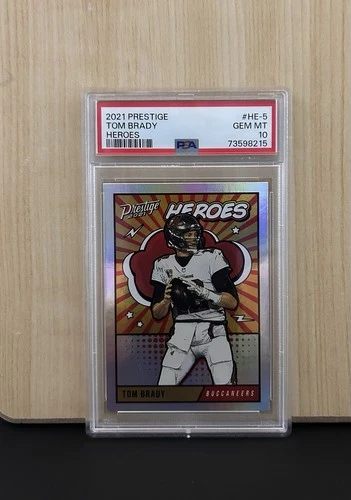 2021 Panini Prestige Heroes Tom Brady #HE-5 PSA 10 GEM MINT BUCCANEERS PATRIOTS