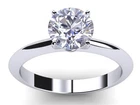 3 Ct Vvs1~Ice White Round Cut Moissanite Engagement Ring Sterling Silver Size 7