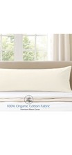 Body Pillow Case Zipper 20X 48 Sateen NEW Ivory FREE SHIPPING