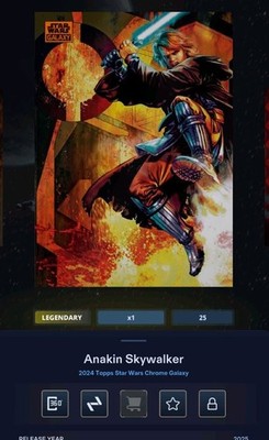 Star Wars Card Trader - Digital Legendary Chrome Galaxy Battle Ready Anakin 25cc