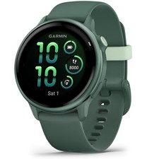 Garmin VIVOACTIVE 6 Health  Fitness GPS Smartwatch, Jasper Green Silicone Band