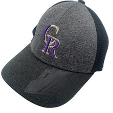 Colorado Rockies Kids Hat New Era 39Thirty Child Youth Size Cap Gray On Black