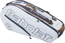 Babolat Pure Wimbledon Tennis Bag x6 - White/Grey Racquet Holder