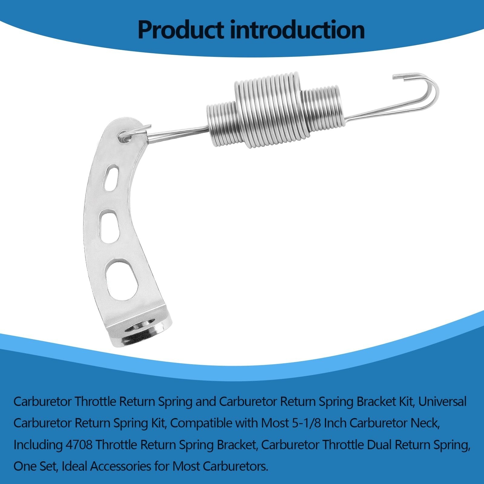 Carburetor Throttle Return Spring & Bracket Kit for 5-1/8 Carb Throttle ...