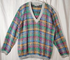 Missoni Men M Size Made In Italy Low Gauge Plaid pattern Luxury Elegant Unique