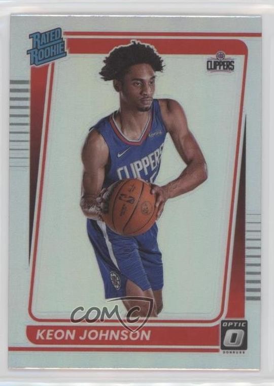 2021-22 Panini Donruss Optic Rated Holo Prizm Keon Johnson #192 Rookie RC 0vv