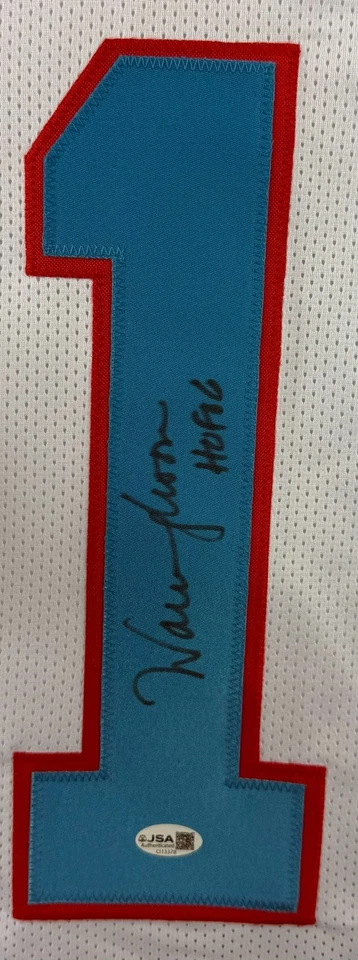 Warren Moon autographed signed inscribed jersey NFL Houston Oilers JSA COA - Image 2 of 4