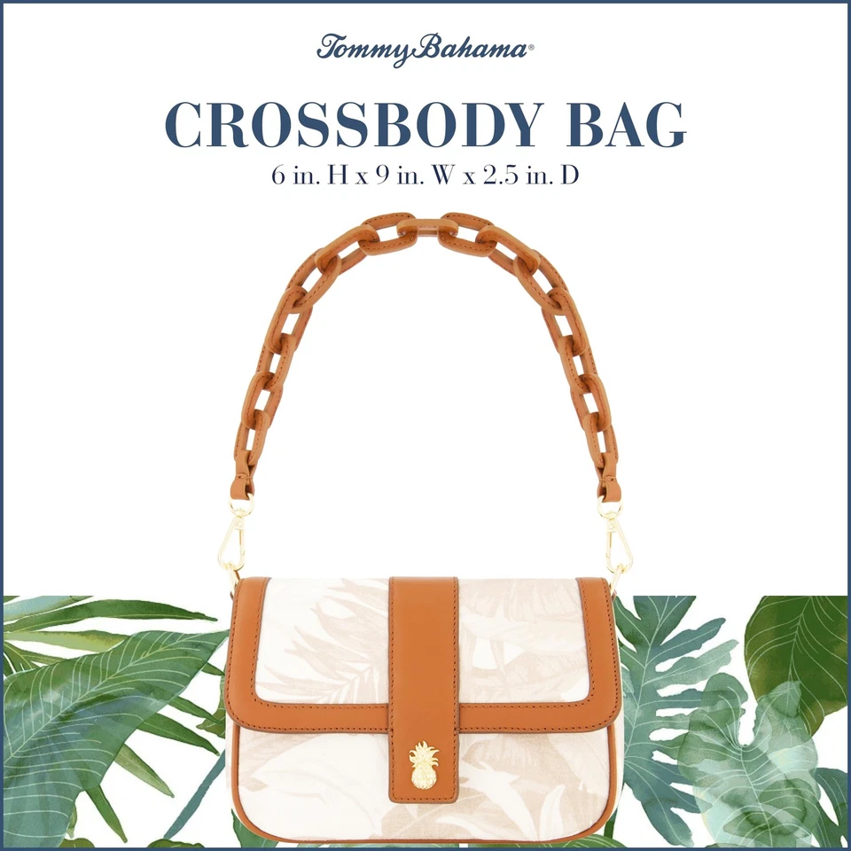 Tommy Bahama женщин сумка через плечо сумочка, цветочный холст клапан наплечная сумка... - Изображение 2 из 4