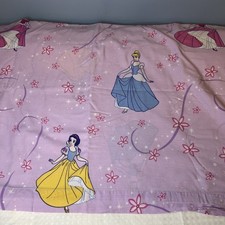 Disney PRINCESS Sheet Twin Flat Top Vintage Pink Snow White Aurora Cinderella