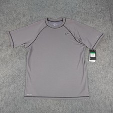 Nike Shirt Large Gray Dri-FIT UPF 40 UV Protection Athletic Tee Performance Top
