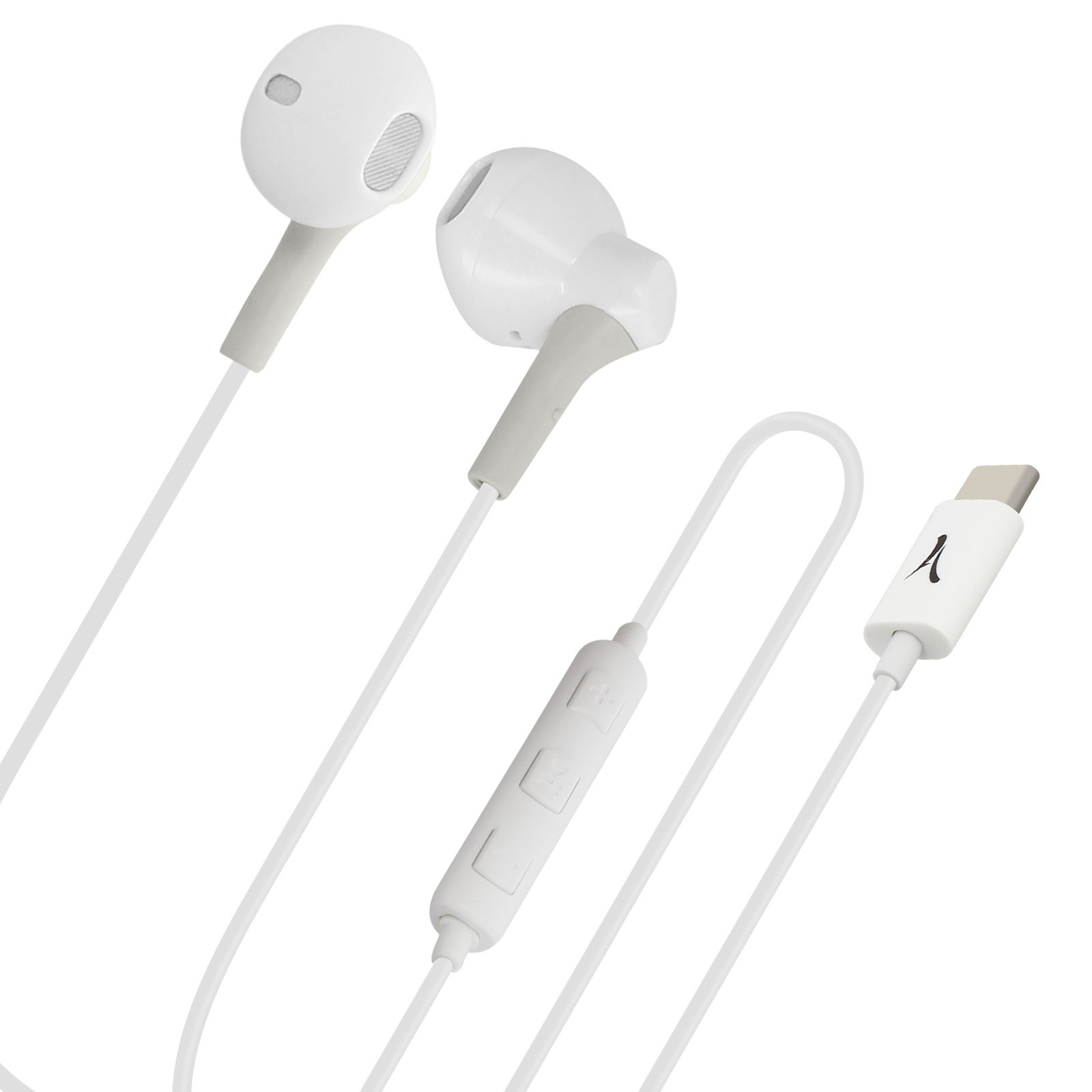 Écouteurs USB-C kit mains libres filaire audio numérique longueur 1.2m