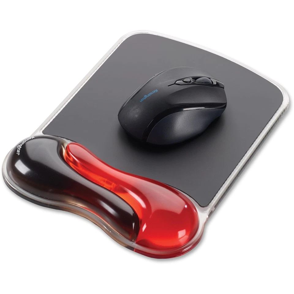 Duo Gel Mouse Pad with Wrist Rest Ventilation Channel Red Soft Finish 9.6x7.6... - Image 4 of 4