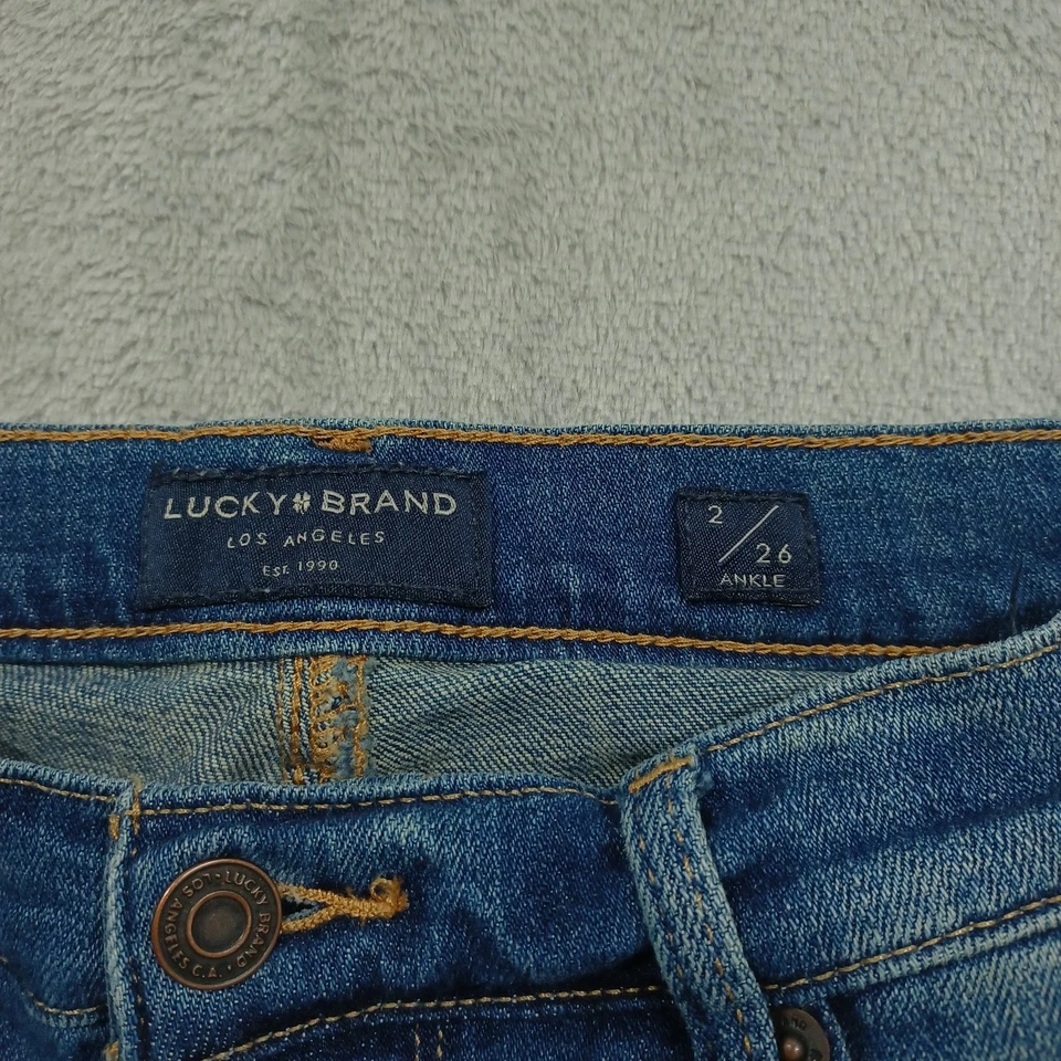 Lucky Brand Jeans Womens 2 Blue Denim Sweet Straight Preppy Modern Mid Rise - Image 3 of 4