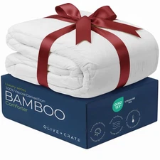100% Viscose Derived from Bamboo Comforter - King Size - Hypoallergenic, Cool...