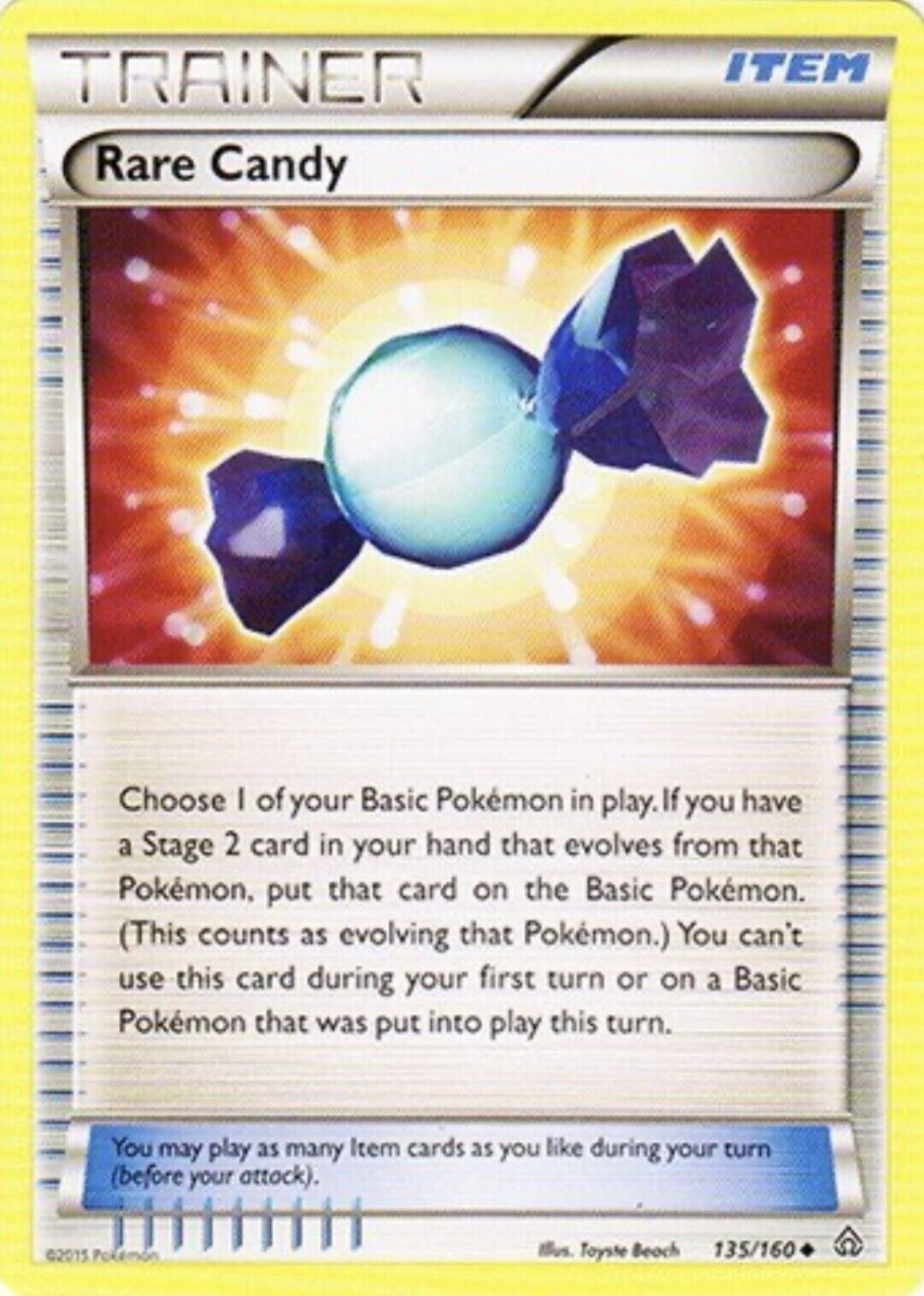 Rare Candy 135/160  XY Primal Clash Trainer Item Pokemon Card