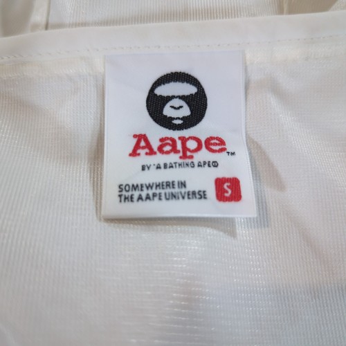 A Bathing Ape Jacket Mens Small White AAPE Outdoor Hooded Ski Coat Windbreaker - Picture 3 of 15